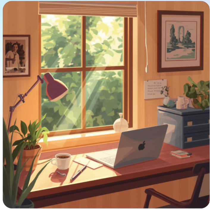 Canva AI generated home office image for our 2026 free AI image generator test