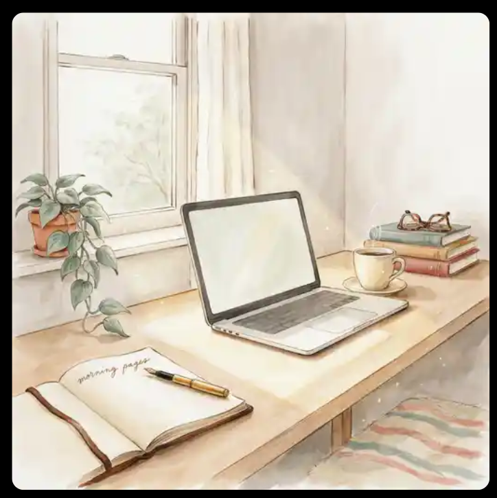 Ideogram generated home office image showing its text rendering strength